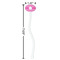 Square Weave White Plastic 7" Stir Stick - Oval - Dimensions