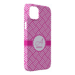 Square Weave iPhone Case - Plastic - iPhone 14 Plus (Personalized)