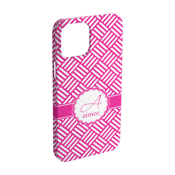 Custom Square Weave iPhone Case - Plastic - iPhone 15 (Personalized)