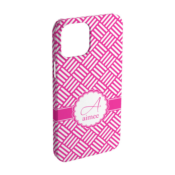 Custom Square Weave iPhone Case - Plastic - iPhone 15 Pro (Personalized)