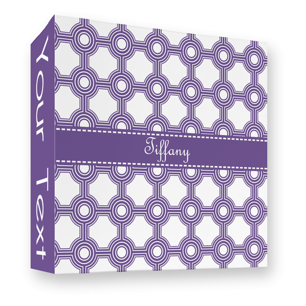 Custom Connected Circles 3 Ring Binder - Full Wrap - 3" (Personalized)