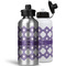 Connected Circles Aluminum Water Bottles - MAIN (white &silver)