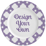 Connected Circles Ceramic Dinner Plates (Set of 4) (Personalized)