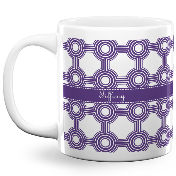 Custom Connected Circles 20 Oz Coffee Mug - White (Personalized)