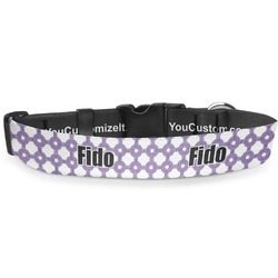 Connected Circles Deluxe Dog Collar - Large (13" to 21") (Personalized)