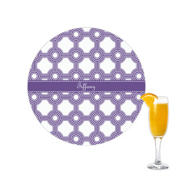 Connected Circles Printed Drink Topper - 2.15" (Personalized)