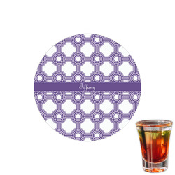 Connected Circles Printed Drink Topper - 1.5" (Personalized)