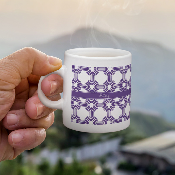 Custom Connected Circles Single Shot Espresso Cup - Single (Personalized)
