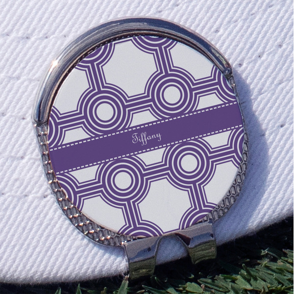 Custom Connected Circles Golf Ball Marker - Hat Clip