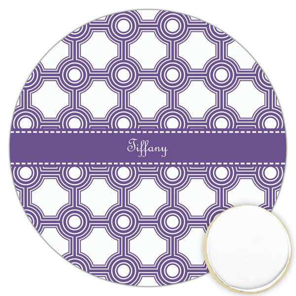Custom Connected Circles Printed Cookie Topper - 3.25" (Personalized)