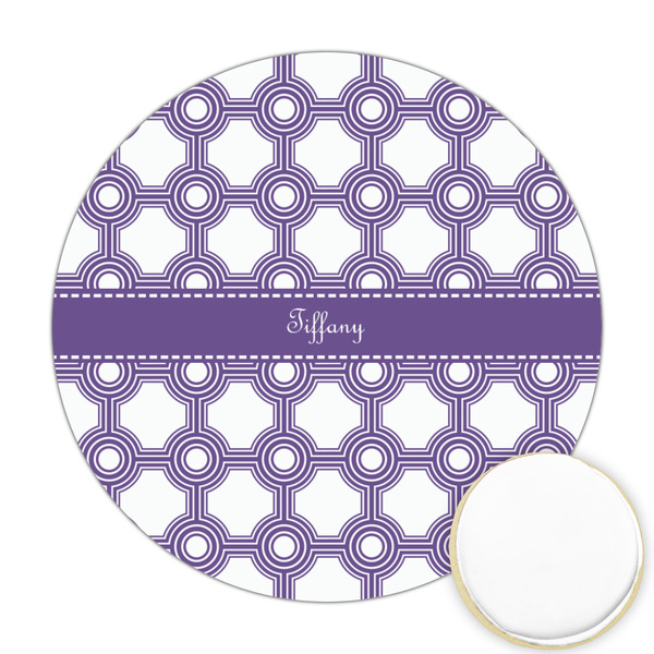 Custom Connected Circles Printed Cookie Topper - 2.5" (Personalized)
