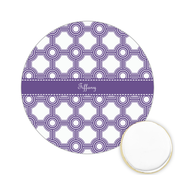 Custom Connected Circles Printed Cookie Topper - 2.15" (Personalized)