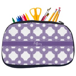 Connected Circles Neoprene Pencil Case - Medium w/ Name or Text