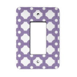 Connected Circles Rocker Style Light Switch Cover - Single Switch