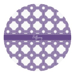 Connected Circles Round Decal (Personalized)