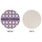 Connected Circles Round Linen Placemats - APPROVAL (single sided)