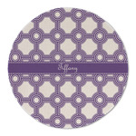 Connected Circles Round Linen Placemat - Single Sided (Personalized)