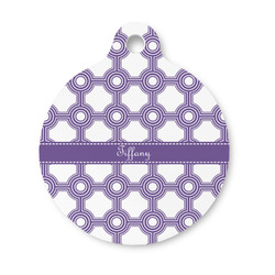 Connected Circles Round Pet ID Tag - Small (Personalized)