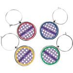 Connected Circles Wine Charms (Set of 4) (Personalized)
