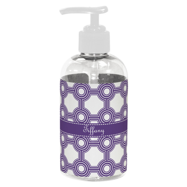 Custom Connected Circles Plastic Soap / Lotion Dispenser (8 oz - Small - White) (Personalized)