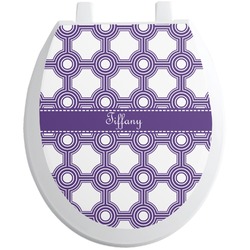 Connected Circles Toilet Seat Decal - Round (Personalized)