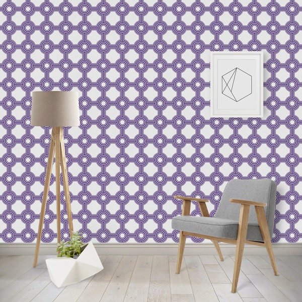 Custom Connected Circles Wallpaper & Surface Covering (Peel & Stick - Repositionable)