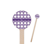 Connected Circles 6" Round Wooden Stir Sticks - Single Sided (Personalized)