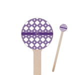 Connected Circles 7.5" Round Wooden Stir Sticks - Single Sided (Personalized)