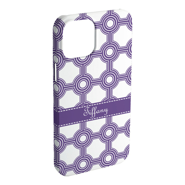 Custom Connected Circles iPhone Case - Plastic - iPhone 15 Plus (Personalized)