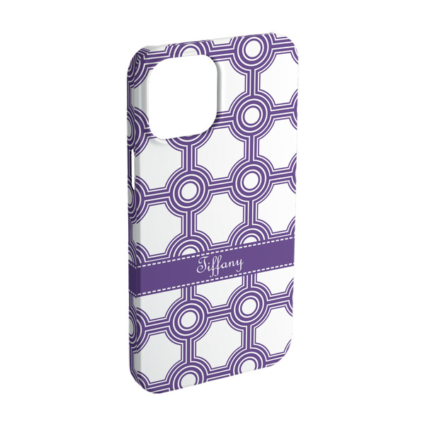 Custom Connected Circles iPhone Case - Plastic - iPhone 15 Pro (Personalized)