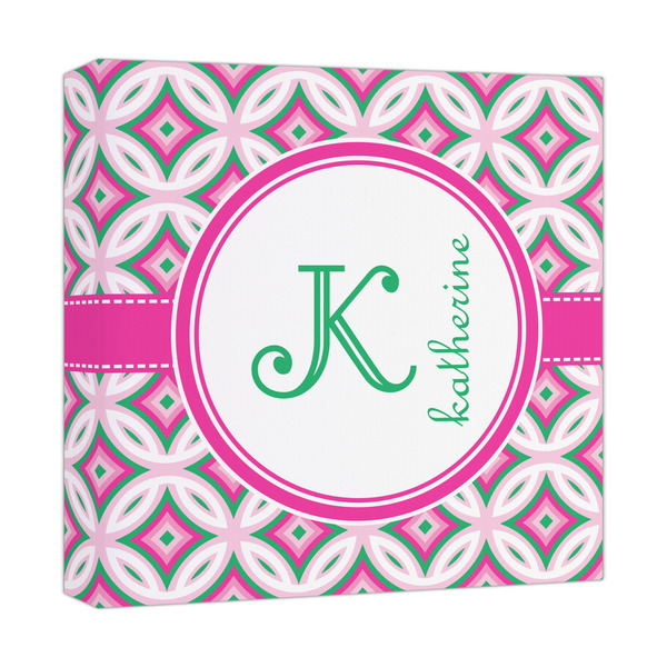 Custom Linked Circles & Diamonds Canvas Print - 12x12 (Personalized)