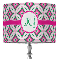 Linked Circles & Diamonds 16" Drum Lamp Shade - Fabric (Personalized)