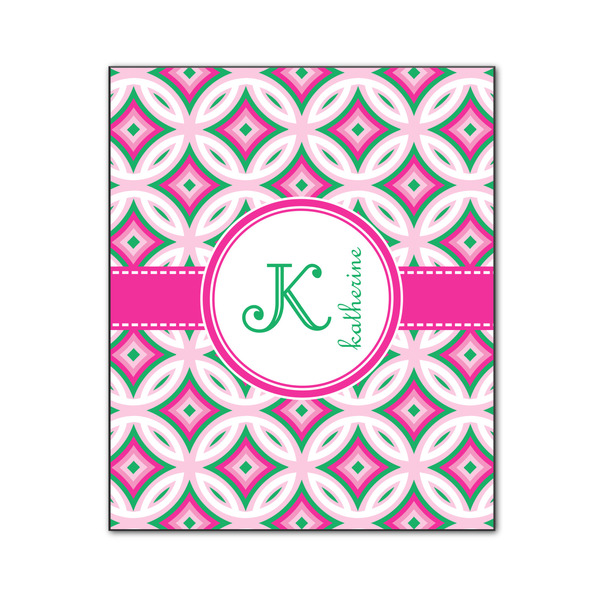 Custom Linked Circles & Diamonds Wood Print - 20x24 (Personalized)