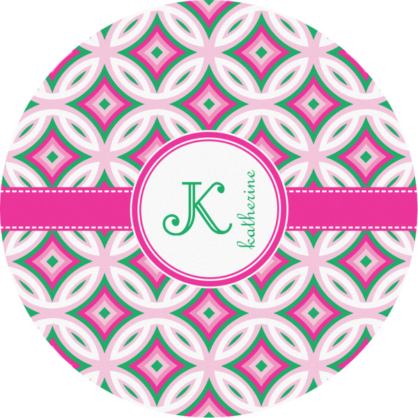 Custom Linked Circles & Diamonds Multipurpose Round Labels - 3" (Personalized)