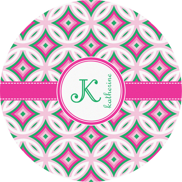 Custom Linked Circles & Diamonds Multipurpose Round Labels - 5" (Personalized)