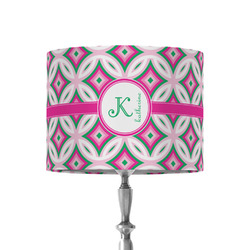 Linked Circles & Diamonds 8" Drum Lamp Shade - Fabric (Personalized)