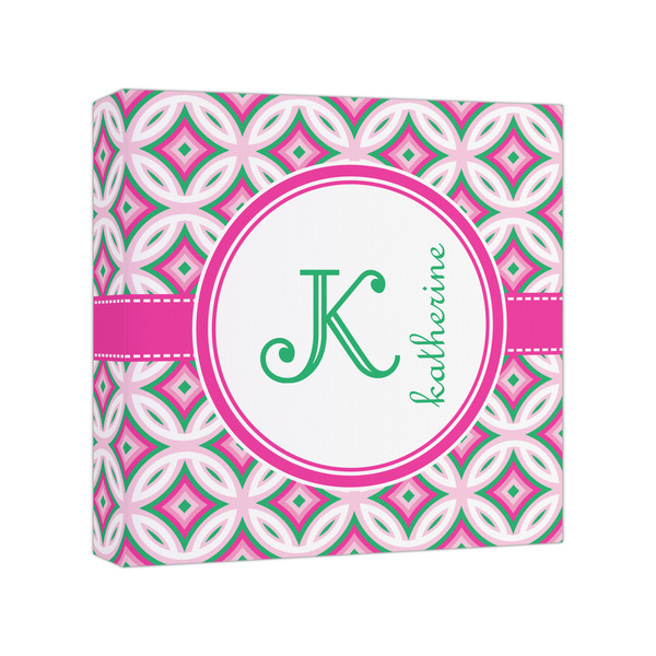 Custom Linked Circles & Diamonds Canvas Print - 8x8 (Personalized)