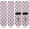Linked Circles & Diamonds Adult Crew Socks - Double Pair - Front and Back - Apvl