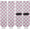 Linked Circles & Diamonds Adult Crew Socks - Double Pair - Front and Back - Apvl