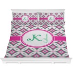 Linked Circles & Diamonds Comforter Set - King (Personalized)