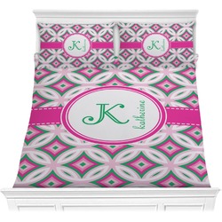 Linked Circles & Diamonds Comforter Set - Full / Queen (Personalized)