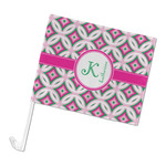 Linked Circles & Diamonds Car Flag (Personalized)