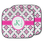 Linked Circles & Diamonds Car Sun Shade - Two Piece (Personalized)