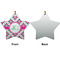 Linked Circles & Diamonds Ceramic Flat Ornament - Star Front & Back (APPROVAL)