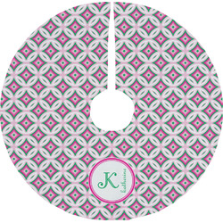 Linked Circles & Diamonds Tree Skirt (Personalized)