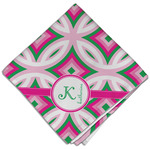 Linked Circles & Diamonds Cloth Dinner Napkin - Single w/ Name and Initial