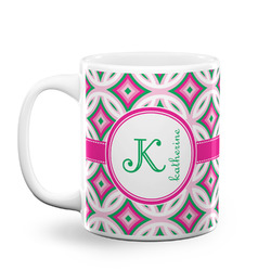 Linked Circles & Diamonds Coffee Mug (Personalized)