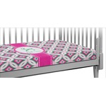 Linked Circles & Diamonds Crib Fitted Sheet (Personalized)
