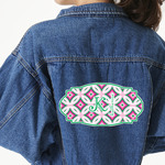 Linked Circles & Diamonds Twill Iron On Patch - Custom Shape - 3XL (Personalized)