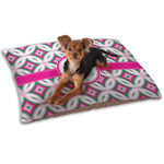 Linked Circles & Diamonds Dog Bed - Small w/ Name and Initial